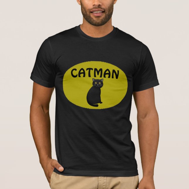 Camisetas masculinas de CAT MAN (Cat Dad) (Anverso)