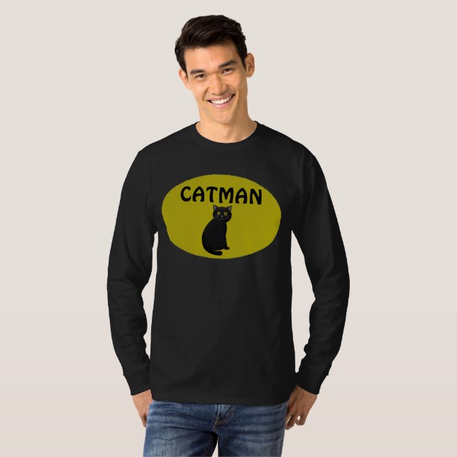 Camisetas masculinas de CAT MAN (Cat Dad) (Anverso completo)