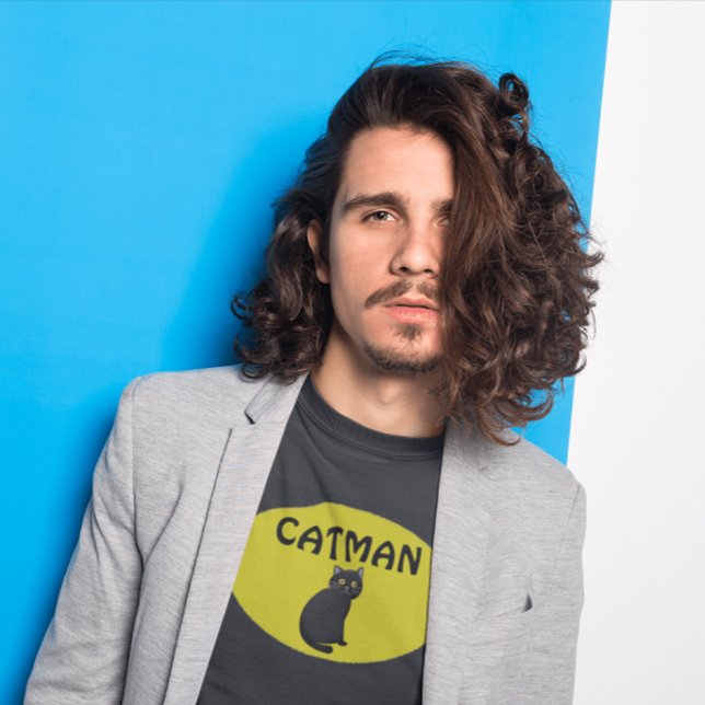Camisetas masculinas de CAT MAN (Cat Dad) (Subido por el creador)