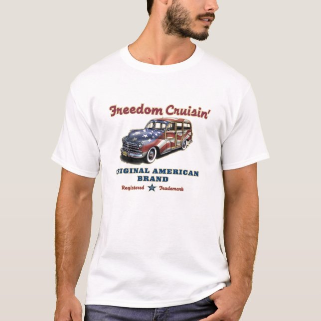 Camisetas masculinas de Freedom Cruissin (Anverso)