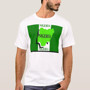 Camisetas masculinas de la bandera de Nigeria