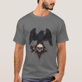 Camisetas masculinas de Viking Raven Skull Tee