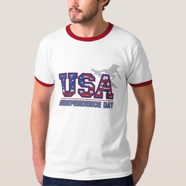Camisetas masculinas del Día de la Independencia d (Anverso)