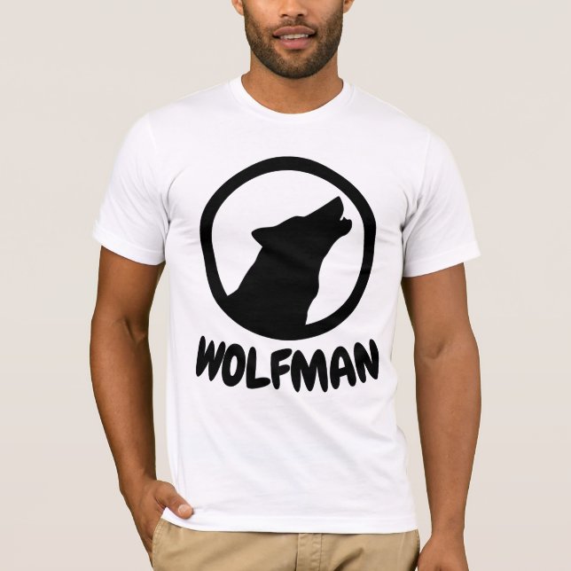 Camisetas masculinas divertidas WOLFMAN (Anverso)