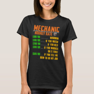 Camisetas mecánicos divertidos por hora de camiset