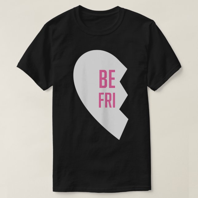 Camisetas Mejores Amigas Corazones Conjuntos de Ro (Diseño del anverso)