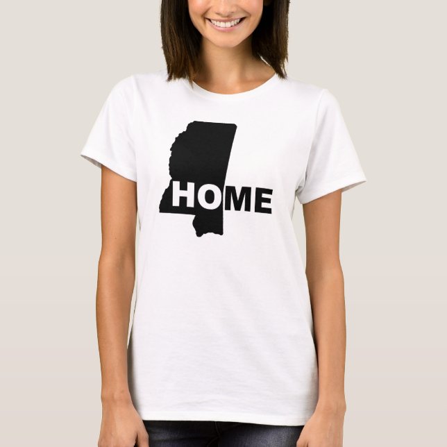 Camisetas Mississippi Hogar Lejos Del Estado (Anverso)