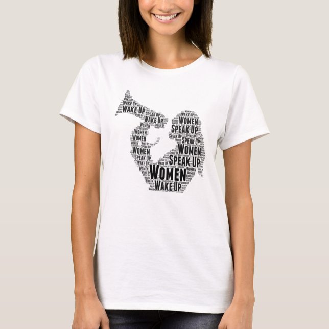 Camisetas mujeres despiertas hablan alto (Anverso)