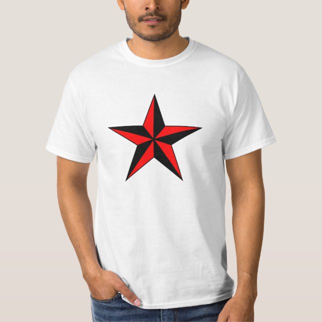 Camisetas náutico rojo del personalizado de la (Anverso)