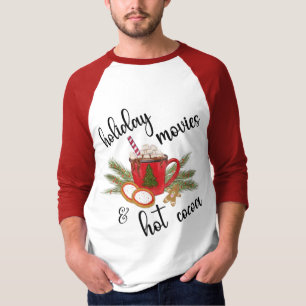Camisetas navideñas navidades y cacao caliente