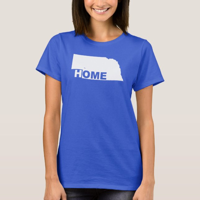 Camisetas Nebraska Hogar Lejos Del Estado (Anverso)