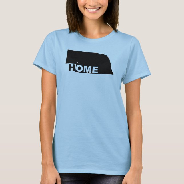 Camisetas Nebraska Hogar Lejos Del Estado (Anverso)