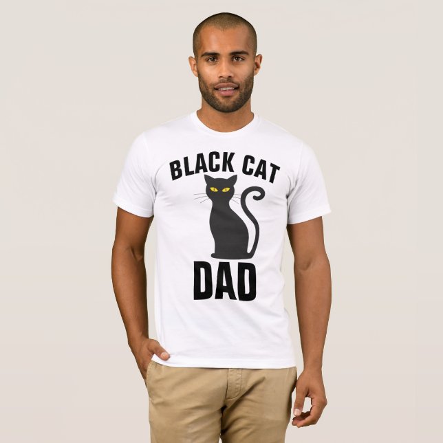 Camisetas NEGRAS CAT DAD (Anverso completo)