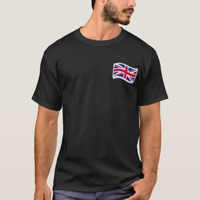 Camisetas negras de hombre con Union Jack (Anverso)