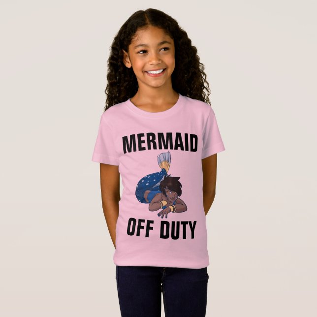 Camisetas NEGRAS MERMAID, DESAYUNO (Anverso completo)