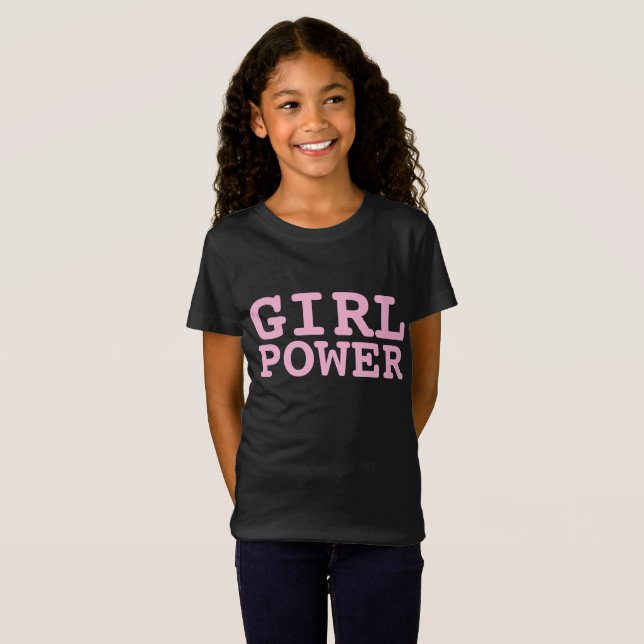 CAMISETAS NEGRAS PARA CHICAS PODER FEMENINO (Anverso completo)