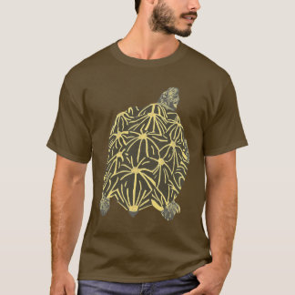 Camisetas negras y amarillas de la tortuga de la