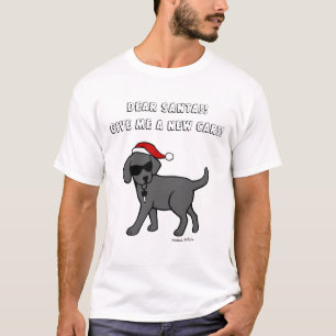 Camisetas negro del navidad del dibujo animado de