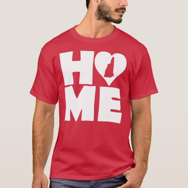 Camisetas New Hampshire Home Heart State Tees (Anverso)