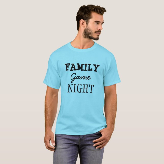 Camisetas nocturnos de juegos familiares (Anverso completo)