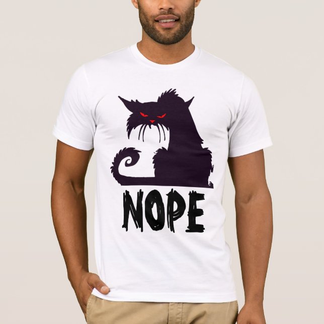 Camisetas NOPE BLACK CAT (Anverso)