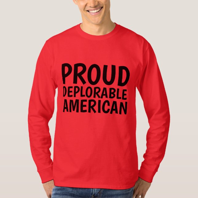 Camisetas norteamericanas ORGULLOSAS (Anverso)