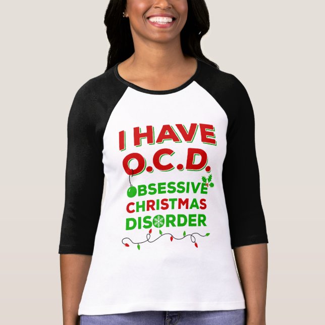 Camisetas obsesivas del desorden del navidad de (Anverso)