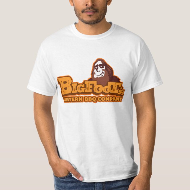 Camisetas occidentales del Bbq Co. de Bigfoot (Anverso)