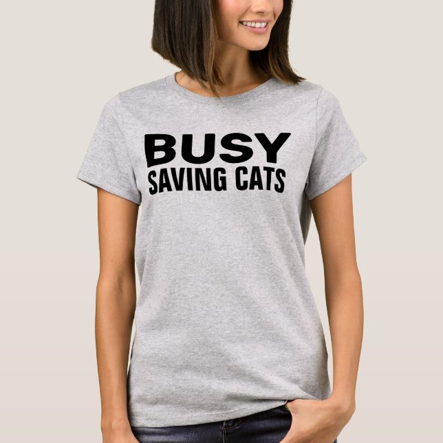 CAMISETAS OCUPADAS RESCATANDO GATOS (RESCATE DE GA (Anverso)