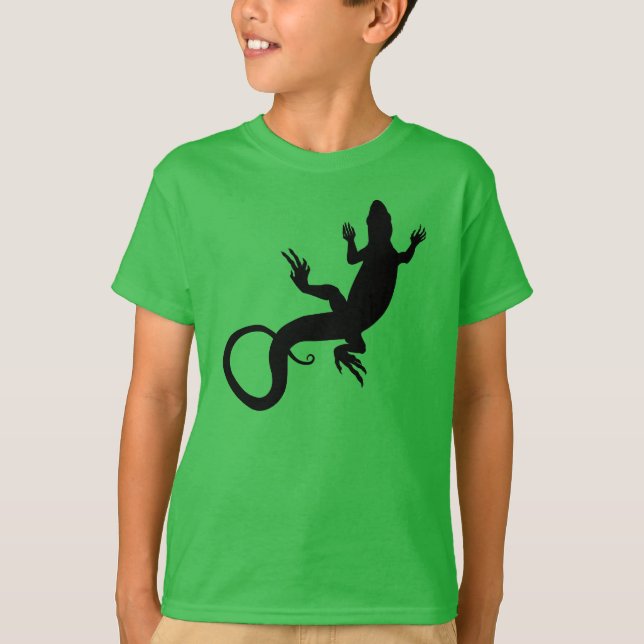 Camisetas orgánico del lagarto de los niños de la (Anverso)