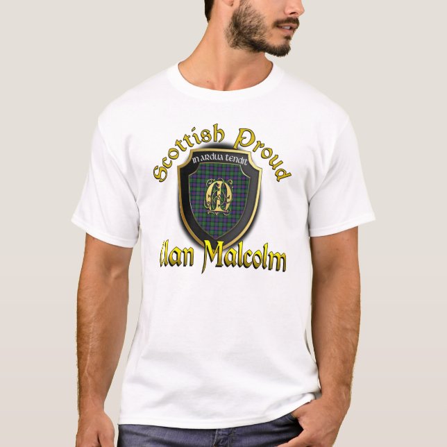 Camisetas orgulloso escocés de Malcolm del clan (Anverso)