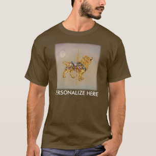 Camisetas oscuras para hombres - Carousel Lion SQ