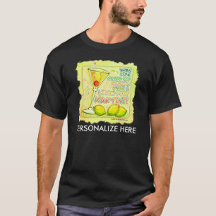 Camisetas oscuras para hombres - Martini de limón