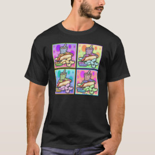 Camisetas oscuras - Perro Caliente de Pop Art con