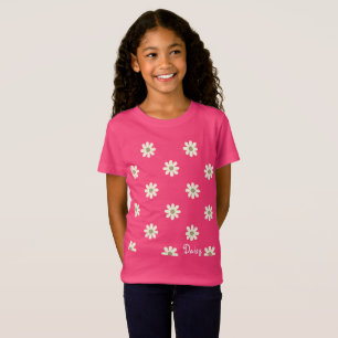 Camisetas para adolescentes con flores de sonrisa 