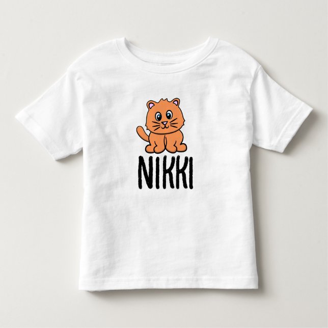 CAMISetas PARA BEBÉS CON NOMBRE DE GATO GINGER BON (Anverso)