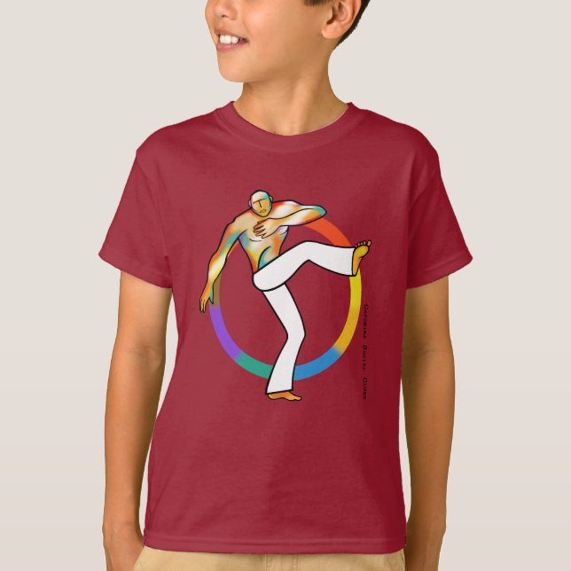 Camisetas para crianças com desenhos de capoeira (Anverso)