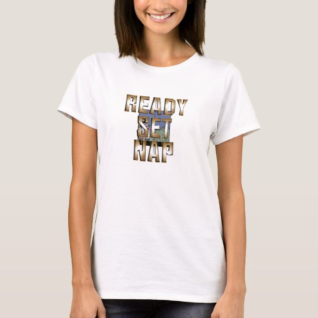 Camisetas para Damas Listas para Dormir (Anverso)