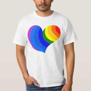 Camisetas para el corazón de RAINBOW LOVE