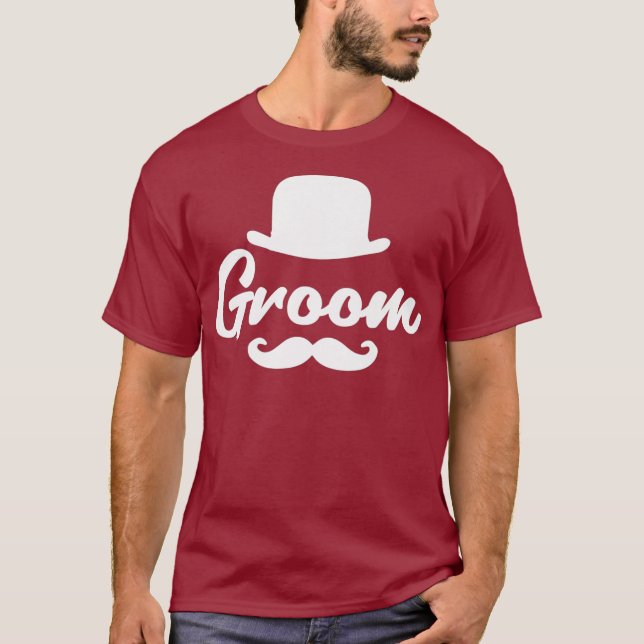 Camisetas para el novio de la boda Sombrero de cop (Anverso)