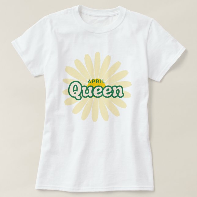 Camisetas para el Queens Born en abril (Diseño del anverso)