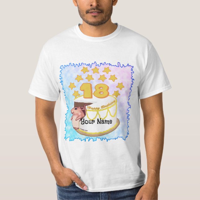 Camisetas para fiesta de cumpleaños número 18 (Anverso)
