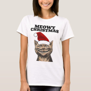 Camisetas para gato de Navidades divertidos, Meowy