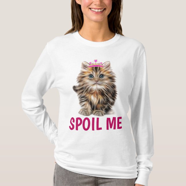 Camisetas para gatos Gatitos SPOIL (Anverso)