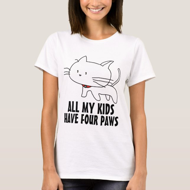 Camisetas para gatos. Gracioso y lindo (Anverso)
