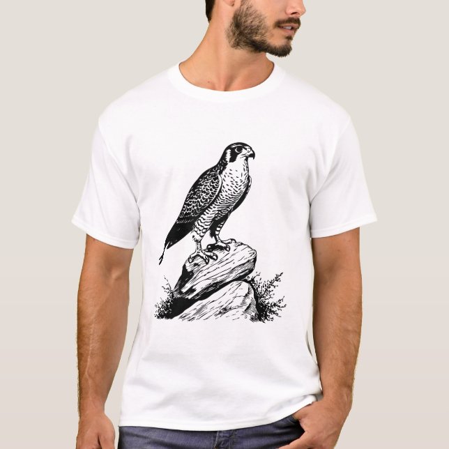 Camisetas para hombre de halcón peregrino (Anverso)