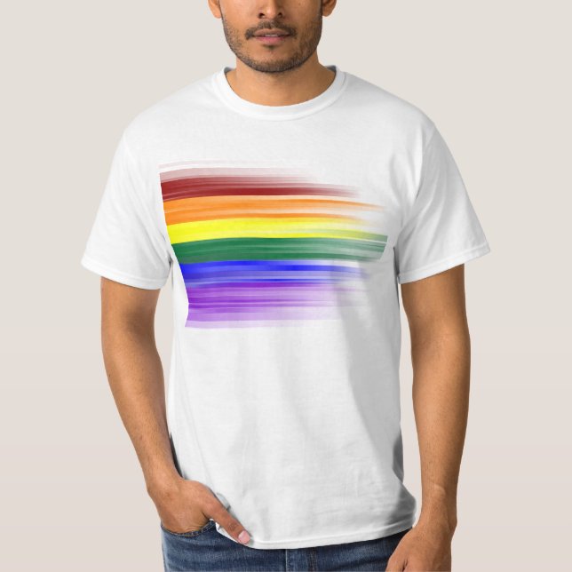 Camisetas para hombre de la bandera del arco iris (Anverso)