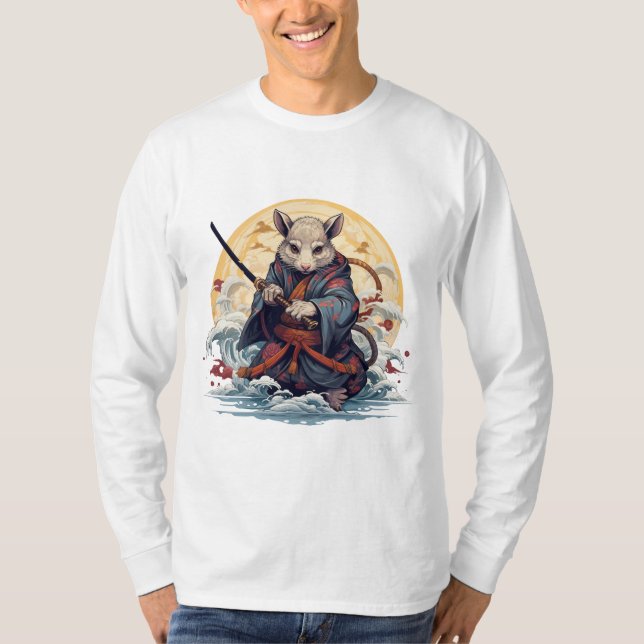 Camisetas para hombres de Samurai Rat (Anverso)