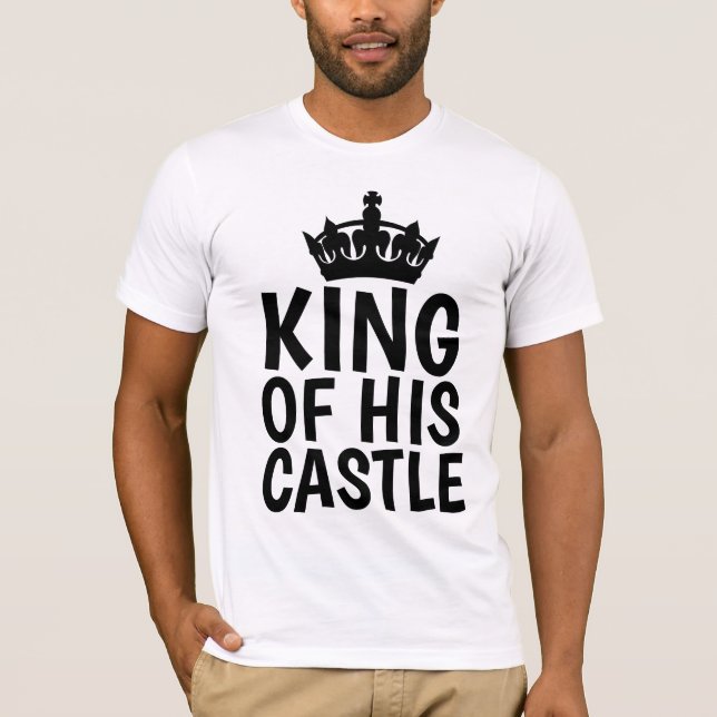 CAMISETAS PARA HOMBRES REY DE SU CASTILLO (Anverso)