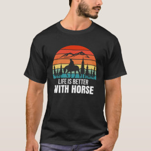 Camisetas para jinetes  La vida es mejor con cabal